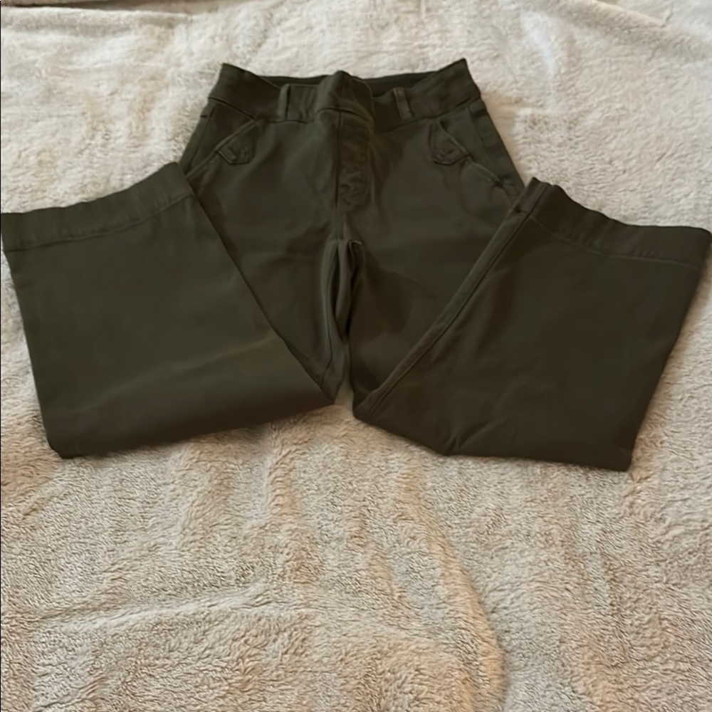 SPANX Green Cropped Ankle Jeans